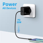 NORTHJO NOPD200601EU PD 20W USB C Enkelt Port Hurtigoplader Vægadapter