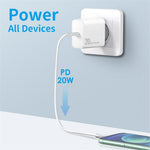 NORTHJO NOPD200601EU PD 20W USB C Enkelt Port Hurtigoplader Vægadapter