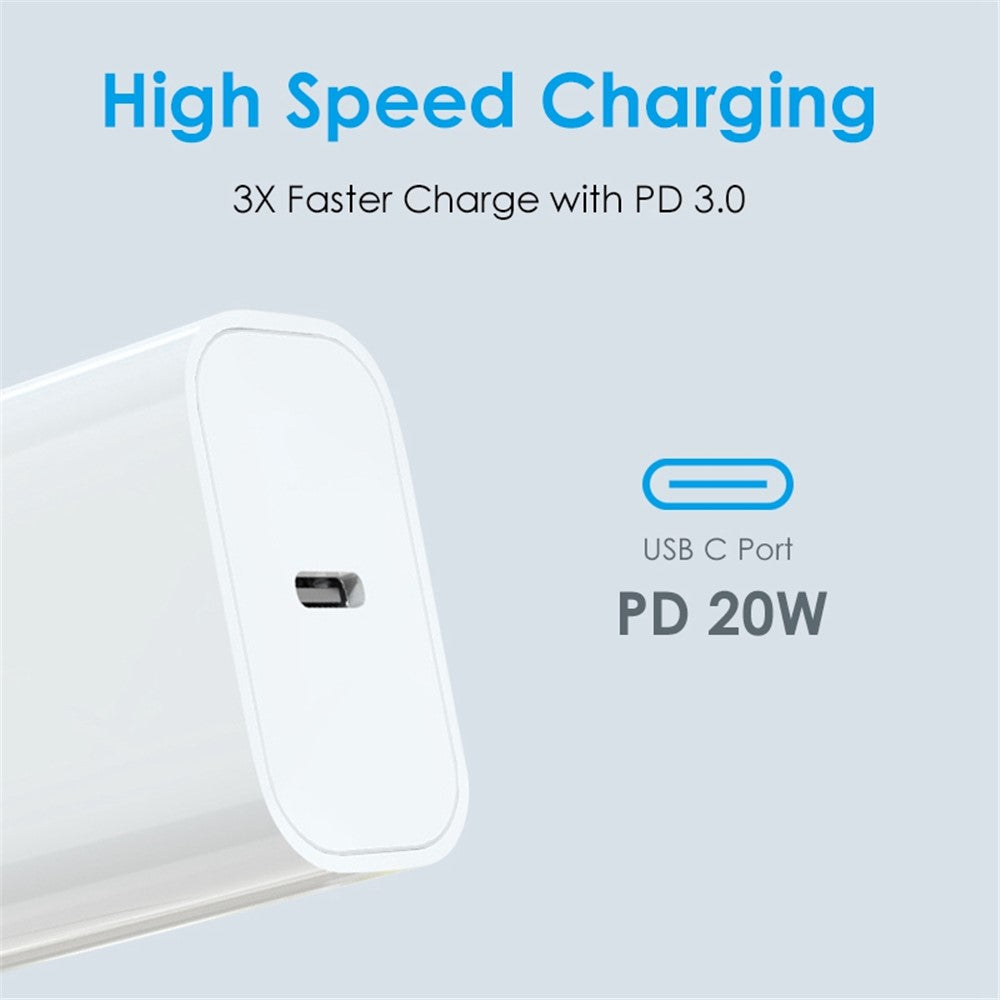 NORTHJO NOPD200601EU PD 20W USB C Enkelt Port Hurtigoplader Vægadapter