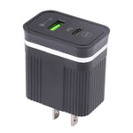 46-A2C2 20W PD + QC3.0 USB Fast Charger Type-C / USB-A Dual Port Power Adapter