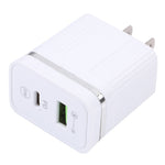 46-A2C2 20W PD + QC3.0 USB Fast Charger Type-C / USB-A Dual Port Power Adapter