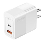 ESSAGER 33W USB-A + Type-C Hurtigopladningsadapter GaN Dual Port Vægoplader