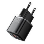 ESSAGER Buet Design 20W USB-A + Type-C GaN Vægoplader Hurtigopladningsadapter til Telefon