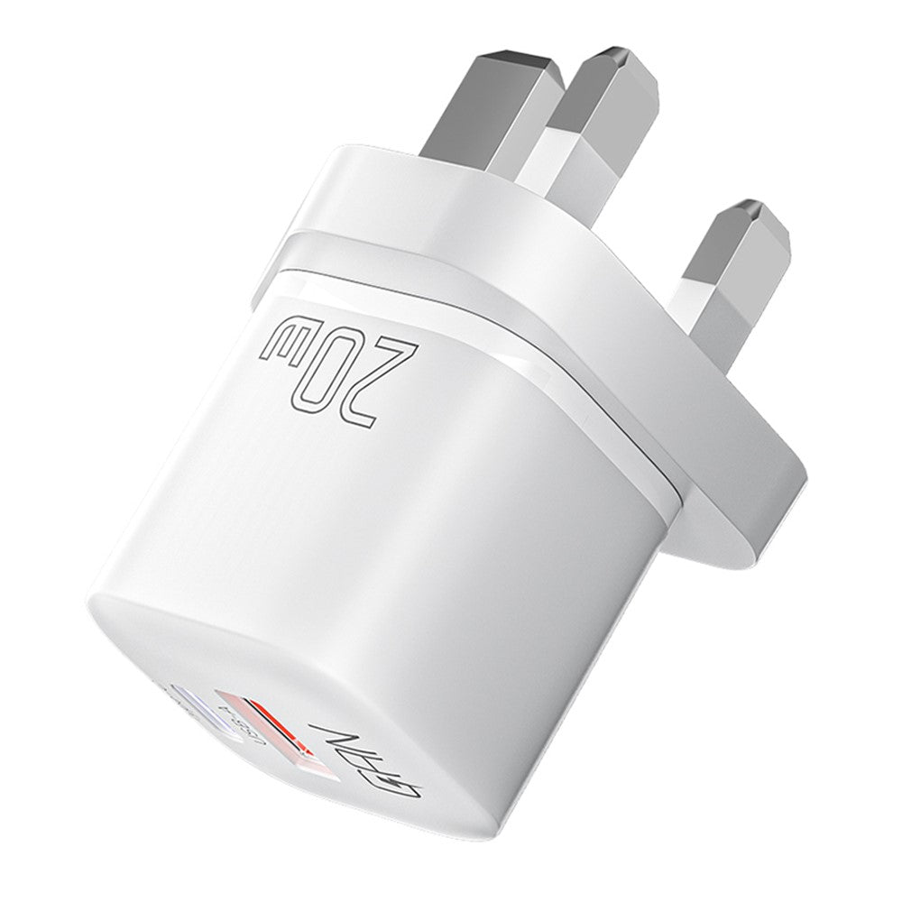 ESSAGER Curved Design 20W USB-A + Type-C GaN Wall Charger Phone Fast Charging Adapter