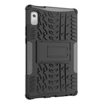 For Lenovo Tab M9 Tyre Pattern Kickstand Case PC+TPU Shockproof Tablet Cover