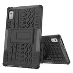 For Lenovo Tab M9 Tyre Pattern Kickstand Case PC+TPU Shockproof Tablet Cover