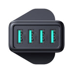 JOYROOM TCN01 UK Plug 4.8A 4 USB Charger Wall Charging Adapter for Tablet Mobile Phone