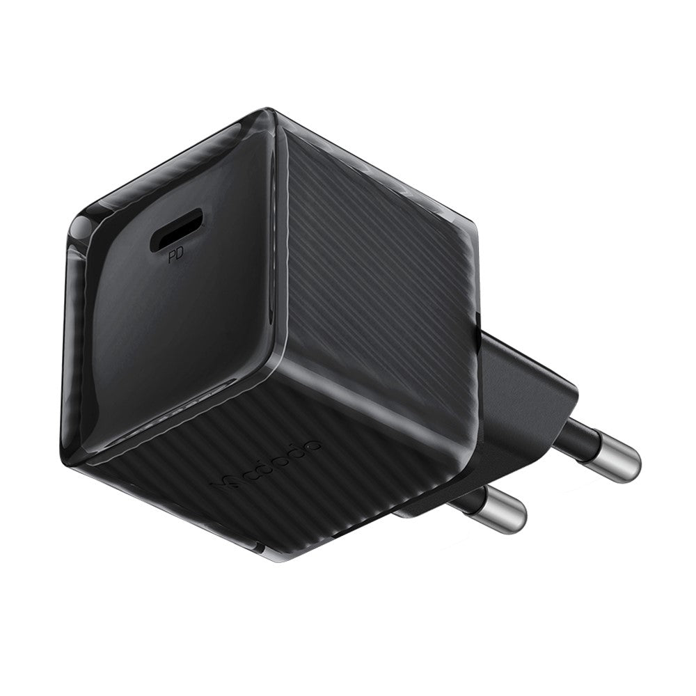 MCDODO CH-377-MDD EU-stik 20W GaN enkelt Type-C PD vægoplader brandsikker PC strømadapter