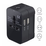 Universal Travel Adapter AU / UK / US / EU Plug Converter with 2.1A Dual USB Ports