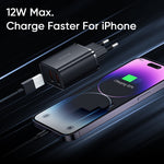 MCDODO Beryllium CH-5070 12W Wall Charger 2 USB-A 2.4A Travel Charger Adapter, EU Plug (Black)