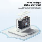 ESSAGER ES-CD37 100W Hurtigopladningsblok 4-ports vægoplader med 2 USB-C + 2 USB-A til bærbar computer, telefon, tablet
