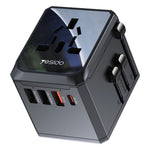 YESIDO MC24 20W Universal Adapterstik Rejsevægoplader Multifunktion Type-C+3USB-A Strømopladerkonverter