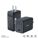 XUNDD XDCH-065 GaN Power Adapter Type-C+USB-A Dual Port 45W Fast Charging Block