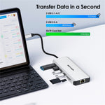 WAVLINK UMD306 USB-C Hub 12-In-1 Multi-Port Expansion Adapter RJ45 Ethernet Converter Support PD Charging