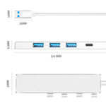 ADS-301A Laptop USB Hub Expander to USB-C+USB 3.0+3xUSB 2.0