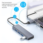 ADS-305A USB to 4 X USB3.0 Docking Station USB Hub Aluminum Alloy Adapter