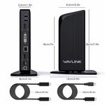 WAVLINK UG39PD1 13-in-1 USB C Docking Station Triple Monitors 4K HD Compatible for Windows / Mac OS