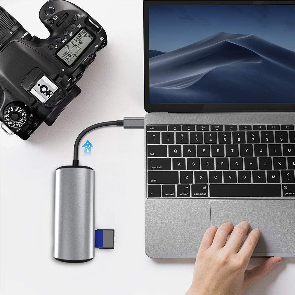 1928 11-i-1 Dockingstation Type-C til USB-C + USB2.0 + 3xUSB3.0 + SD/TF-kortlæser + 3.5mm + 4K HD + VGA + RJ45 USB Hub Adapter
