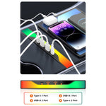 FX-TSL02 til Tesla Model 3 / Y Central Control 4-i-1 Dockingstation 2xUSB + 2xType-C USB-hub