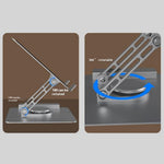 FX-2238 Foldable Laptop Stand with Docking Station, 4K HD + USB-A + USB-C + RJ45 + SD / TF Reader