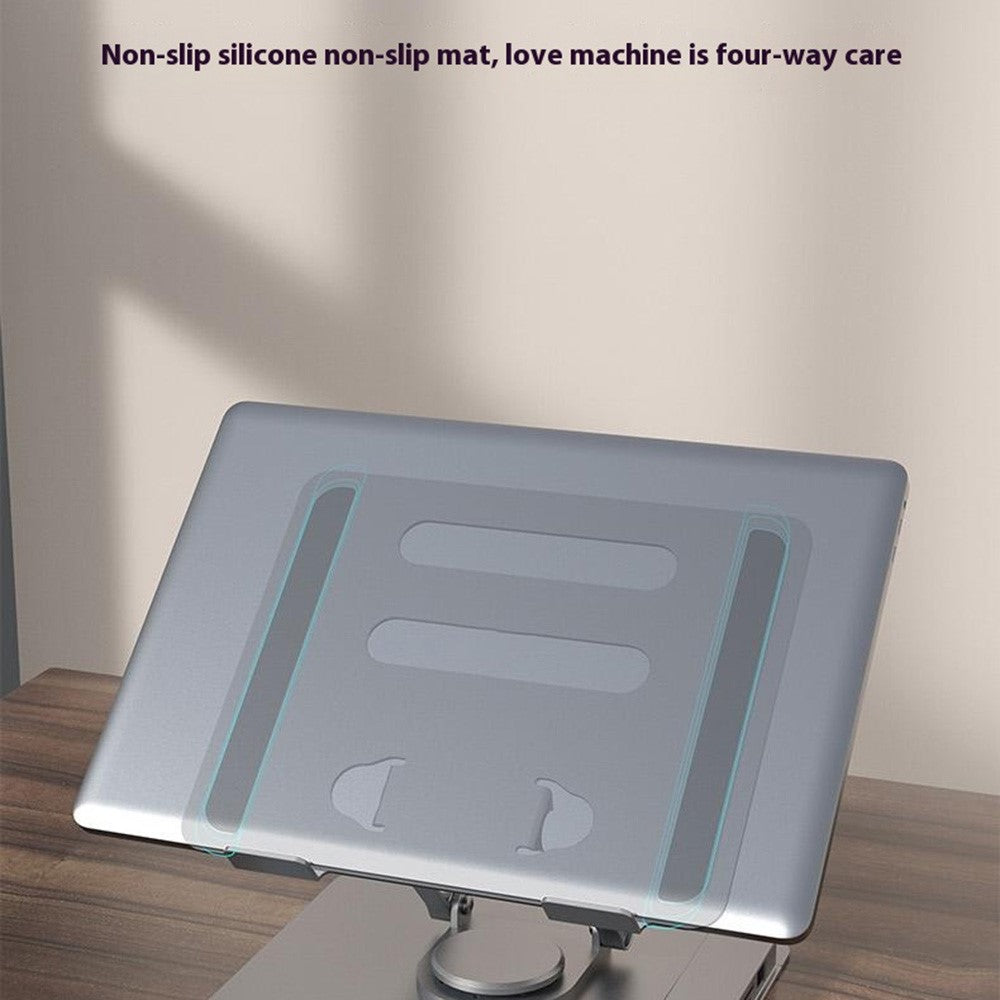 FX-2238 Foldable Laptop Stand with Docking Station, 4K HD + USB-A + USB-C + RJ45 + SD / TF Reader