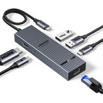 UGREEN 45364 6-in-1 USB-C Hub Gigabit Ethernet 4K 60Hz HD 100W PD Charging 10Gbps Data Transfer Adapter