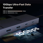 UGREEN 45365 USB-C 7-i-1 Hub 10 Gbps 4K 60Hz HD USB3.2 PD 100W Laptop Dockingstation