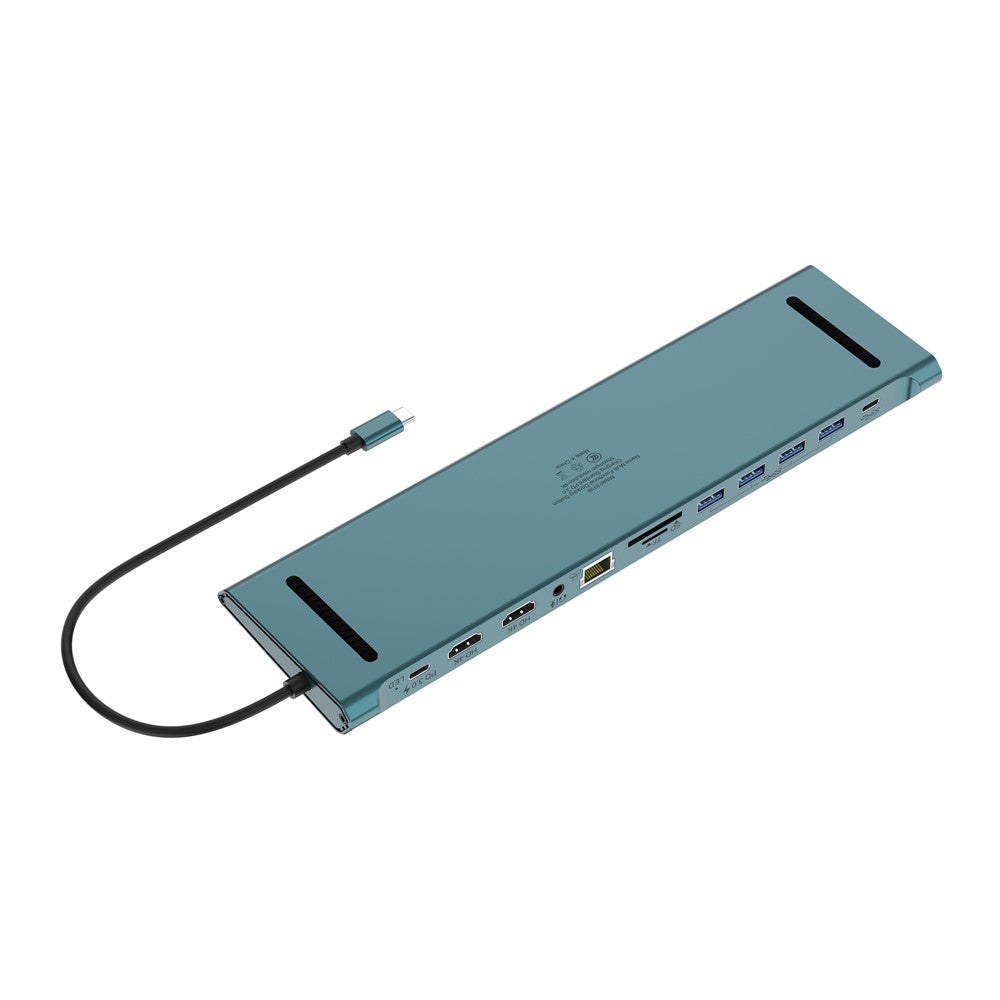 ONTEN 9199 12-in-1 USB-C Hub For Laptop Dual HD 4K Multi-Function Docking Station Ethernet SD Card Reader