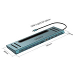 ONTEN 9199 12-in-1 USB-C Hub For Laptop Dual HD 4K Multi-Function Docking Station Ethernet SD Card Reader