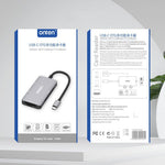ONTEN OTN-91182 Type-C to 2 x USB3.0 + SD / TF 3.0 + CF 3.0 Multifunctional Camera Card Reader USB3.0 Hub
