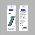 ONTEN OTN-US51 USB-A til 2xUSB 2.0 + USB3.0 Hub Højhastigheds Dataoverførsel Aluminiumlegering Adapter