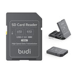 BUDI CP582B Multifunctional SD / TF Card Reader with 4 SD Slots and 8 TF Slots 5Gbps High Speed Memory Card Reader