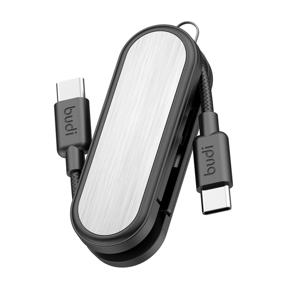 BUDI CP586TTB Multi-Function USB-C to USB-C Data Cable Kit, Portable Travel Charging Cable Set with SIM / TF Card Slots, Tool Eject Pin