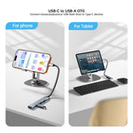 XUNDD XDDC-069 Aluminum Alloy Expansion Dock 4 in 1 USB Hub Data Transfer Multi-Port Adapter