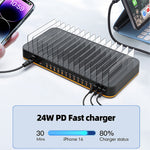 WLX-815C 360W High Power Multi-Port Charging Station PD Fast Charger Desktop Stand