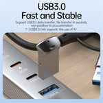 PD 60W 4 in 1 Hub Adapter iP / USB / Type-C Converter with Gigabit Ethernet / Digital Audio / Data Transfer for Laptops / PCs / Tablets / Phones