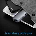 HC-13FL Type-C / USB-A to USB 3.0 / 2.0 SD TF Card Reader Multi-port Docking Station with DC-IN Power Port
