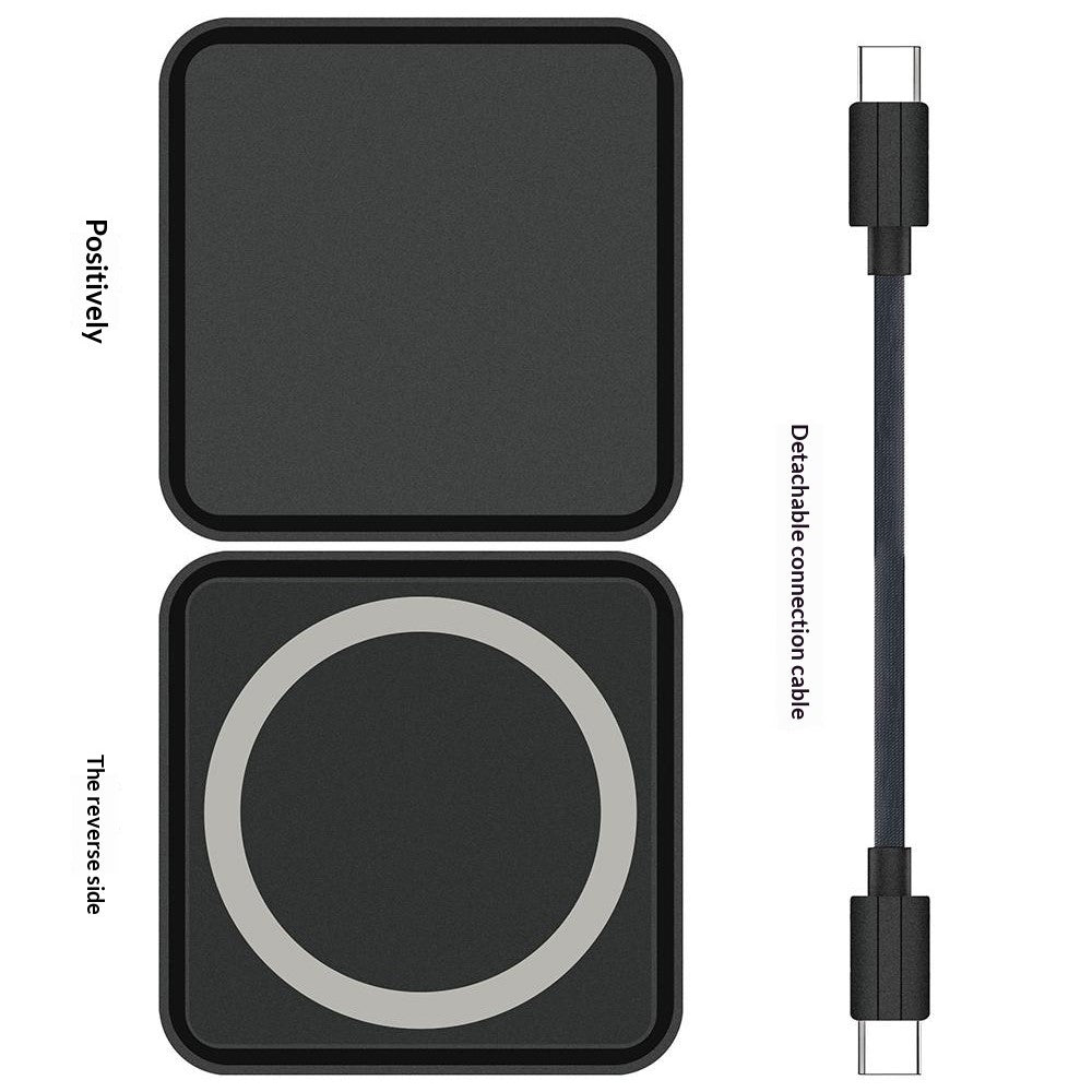 TYS-1030 Magnetic 6-in-1 USB Hub Card Reader 100W PD Fast Charging Wireless Charger Docking Station for Phone Tablet
