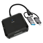 TYS-1029 iP (5-14)+USB+Type-C Interface Hub 9-i-1 USB-C Adapter Kortlæser til TF / SD / CF / MS 60W PD Hurtigopladnings-dockingstation