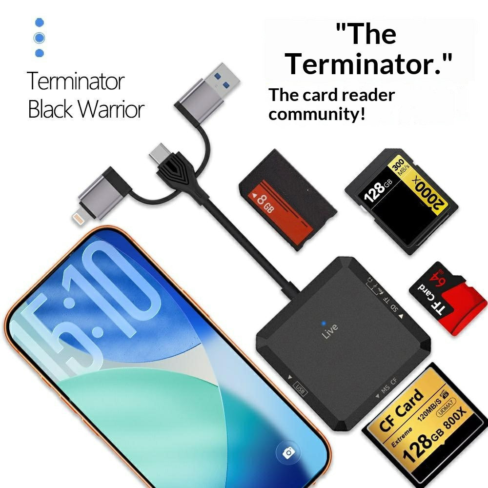 TYS-1029 iP (5-14)+USB+Type-C Interface Hub 9-i-1 USB-C Adapter Kortlæser til TF / SD / CF / MS 60W PD Hurtigopladnings-dockingstation