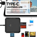 TYS-1029 iP (5-14)+USB+Type-C Interface Hub 9-i-1 USB-C Adapter Kortlæser til TF / SD / CF / MS 60W PD Hurtigopladnings-dockingstation