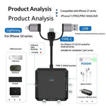 TYS-1029 iP (5-14)+USB+Type-C Interface Hub 9-i-1 USB-C Adapter Kortlæser til TF / SD / CF / MS 60W PD Hurtigopladnings-dockingstation