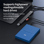 TYS-211C 6-in-1 USB-C Hub Type-C Male to USB 3.0 Female SD  /  TF Card Reader for Laptop Phone Tablet