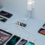 A9D+ Digital Display 7 USB + 1 Type-C Desktop Charger PC+ABS QC3.0 + PD Phone Fast Charging Station (CE Certified)