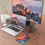 WAVLINK UG69PD5 USB 3.0 och USB-C Dubbel 4K-skärmdockningsstation med DisplayPort och HD 60Hz-skärmadapter