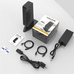 WAVLINK UG69PD5 USB 3.0 och USB-C Dubbel 4K-skärmdockningsstation med DisplayPort och HD 60Hz-skärmadapter