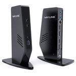 WAVLINK UG69PD5 USB 3.0 och USB-C Dubbel 4K-skärmdockningsstation med DisplayPort och HD 60Hz-skärmadapter