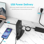 WAVLINK UG69PD5 USB 3.0 och USB-C Dubbel 4K-skärmdockningsstation med DisplayPort och HD 60Hz-skärmadapter