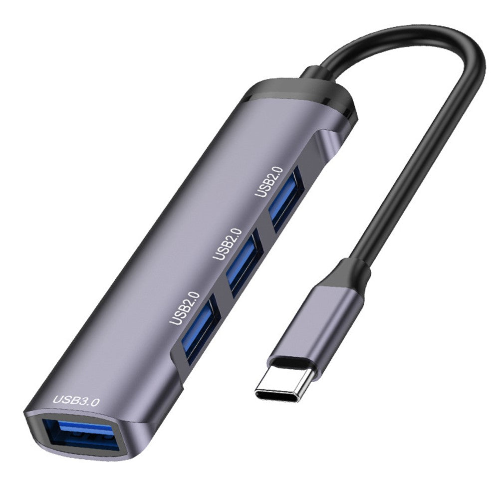 T-503 4-i-1 Type-C Dockingstation USB-C til USB2.0x3 + USB3.0 HUB Adapter