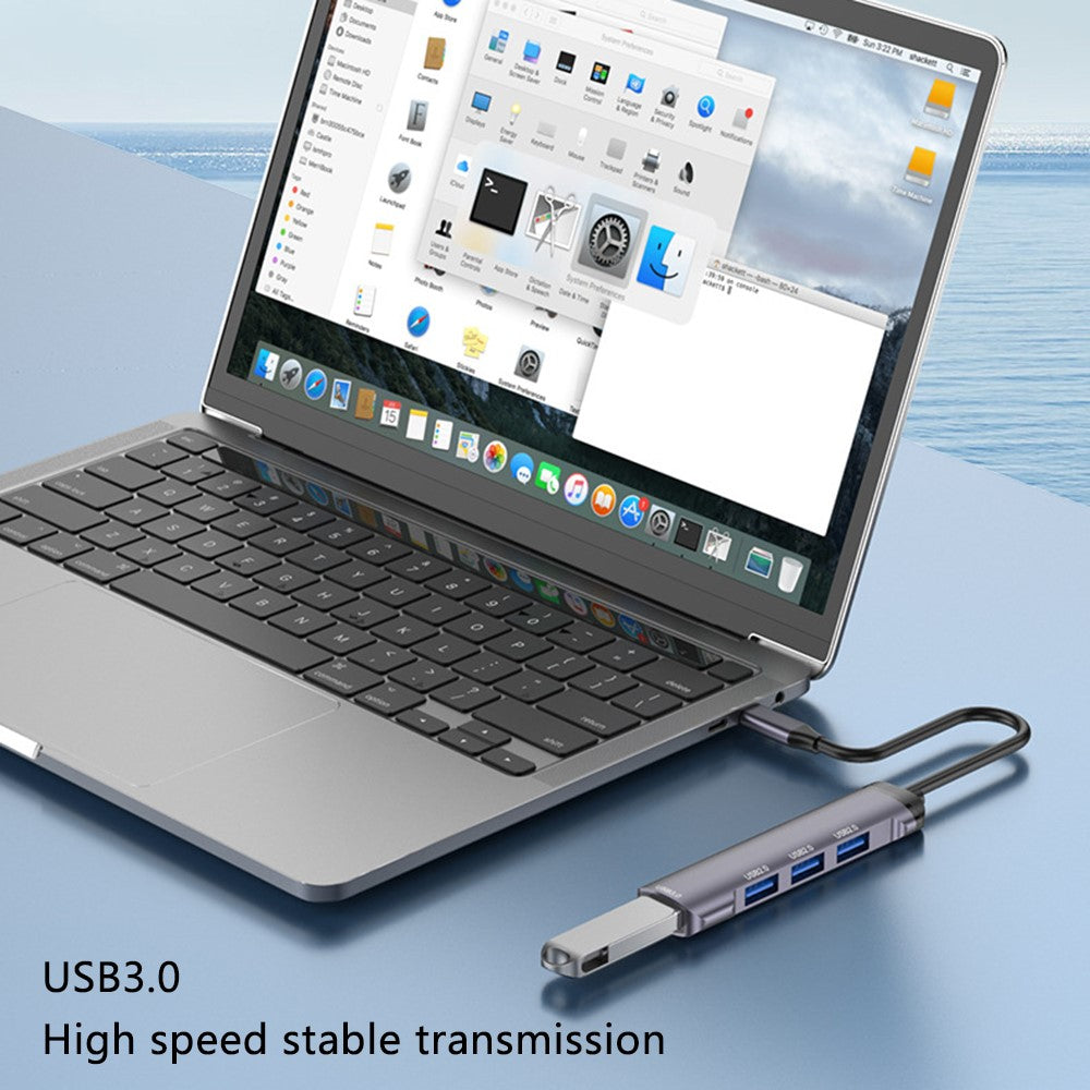 T-503 4-i-1 Type-C Dockingstation USB-C til USB2.0x3 + USB3.0 HUB Adapter